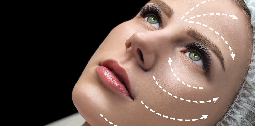 Close-up of a serene woman after full face sculpting in Delhi, emphasizing the sculpted, youthful look and natural facial enhancement.
